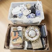 Assorted ceramics, Ringtons items, figurines, cases of cutlery, vintage mohair Teddy bears,