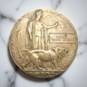 A World War I bronze death penny, named to Charles Edwin Mason * Norfolk Regiment, 8th Battalion,