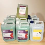 Ten bottles of commercial floor cleaner,