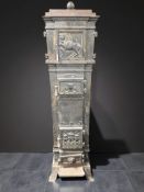 A 19th century cast iron stove,