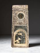 A Troika Pottery coffin shaped vase, height 18 cm. CONDITION REPORT: Rim chipped.