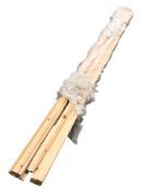 Eighteen lengths of pine ogee moulding,