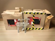 A group of boxed Christmas decorations,