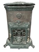 A Godin enamelled cast iron stove,