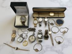 A group of Lady's and Gent's wristwatches including Roamer, Accurist in box,