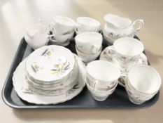 Twenty one pieces of Colclough tea china and other various tea china including Royal Standard and