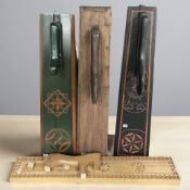 Four Scandinavian mangle boards.