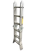 An Abru aluminium folding step ladder