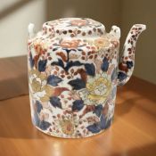 An early 20th century Japanese Imari tea pot,