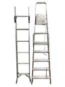 Two aluminium step ladders