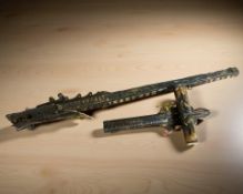 An eastern carved resin blow pipe.