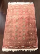 A Turkoman rug, Afghanistan, 140 cm x 79 cm.