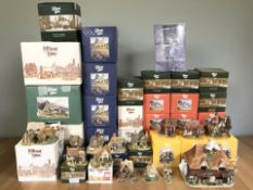 An extensive collection of Lilliput Lane cottage ornaments,