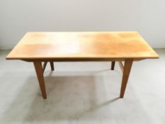 A Scandinavian teak rectangular coffee table,