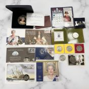 A Queen Elizabeth II one ounce fine silver two pound coin,