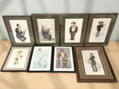 A group of Vanity Fair spy prints.