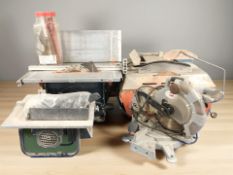 Four various work shop saws,