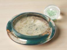 A Mdina glass bowl, signed and numbered 9052, diameter 17 cm,