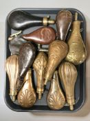 A collection of twelve various copper,