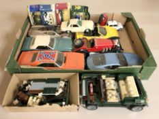 Assorted die cast vehicles including an Ertl 1:18 scale model of the General Lee from the Dukes of
