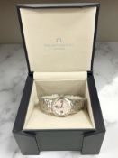 A Lady's Maurice Lacroix stainless steel and 18ct yellow gold wristwatch,