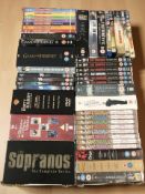 A collection of DVDs and box sets.