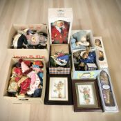 An extensive collection of ceramic clown figures, ornaments, puppets, porcelain clown figures,