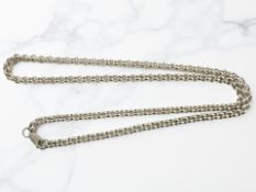 A sterling silver chain, length 62 cm. CONDITION REPORT: 49.2g.