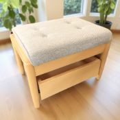 A contemporary Scandinavian footstool