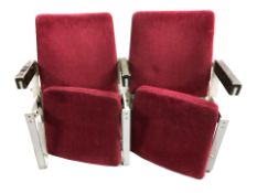 A pair of vintage cinema seats,