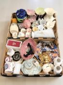 A group of china and ceramic items to include Maling lustre ware,