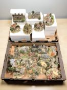 A collection of Danbury Mint cottage and village ornaments, The County Village Collection,