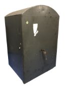 A metal safe with key,