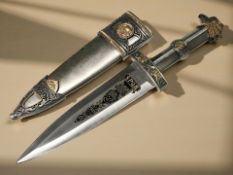 A replica Roman pugio in sheath.