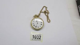 An Ingersol pocket watch on chain,
