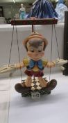 A superb quality Pinocchio string puppet.
