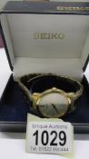 A boxed Seiko gent's wrist watch.