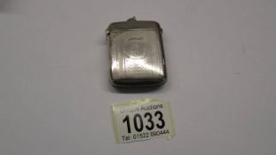 A silver Chester vesta case, circa 1900.