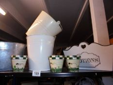 A quantity of garden pails etc.,