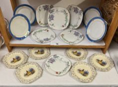3 sets of vintage side plates