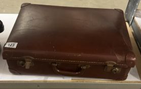 A vintage overnight suitcase