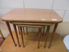 A retro 1970's formica topped nest of tables.