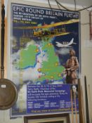 A large wall poster 'Epic Round Britain Flight'.