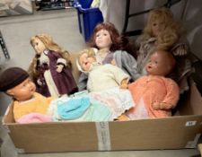 A quantity of vintage dolls