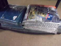2 new packs of super foil radiator insulation, 3 packs of green garden tiles & 2 locking door chains