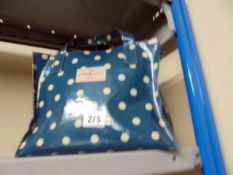 A Kath Kidson oil cloth bag.
