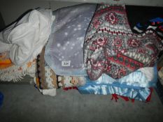 A quantity of blankets and linen etc.,