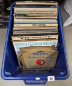 A quantity of LP records.