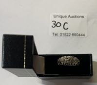 A 19TH century diamond cluster ring set with ten diamonds 18ct gold shank