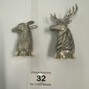 A pair of condiments in the form of deers (Approximately 100 grams)